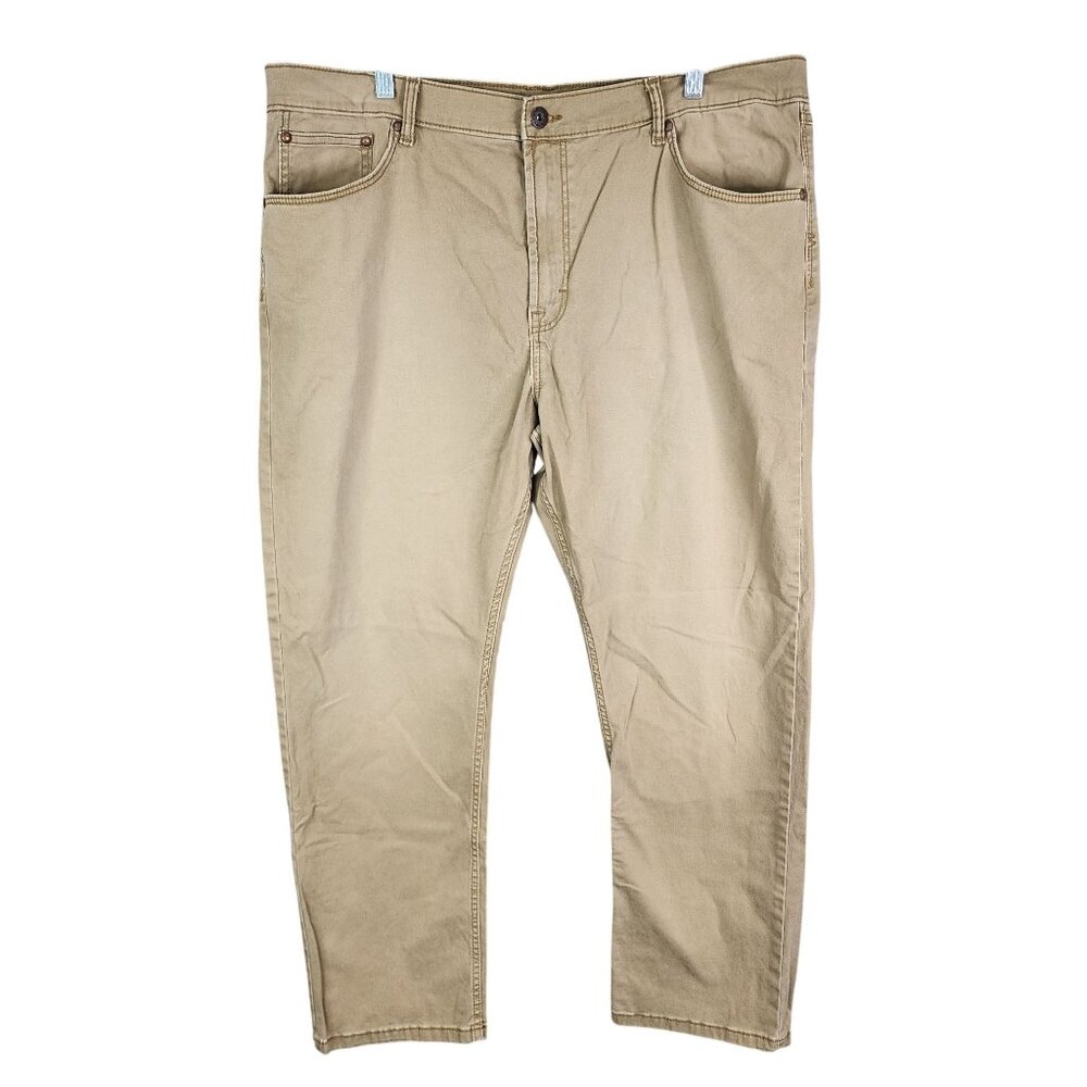 Mens Wrangler Slim Straight Khaki Pants Cotton Spandex Stretch Size 40x30